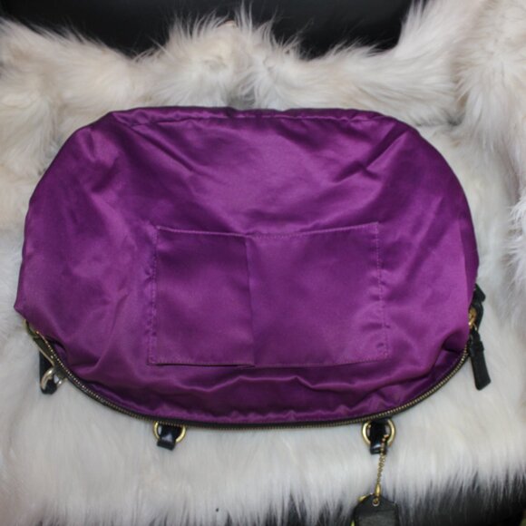 Coach Madison Sophia Black Gathered Leather Shoulder Tote  Handbag - Picture 6 of 10